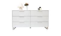 Commode design laqu&eacute;e blanche HALIFAX