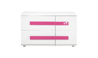 Commode enfant rose et blanche MARCHANDE