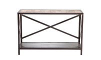Console bois massif et m&eacute;tal industrielle ATELIER