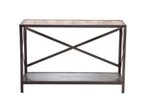 Console bois massif et m&eacute;tal industrielle ATELIER