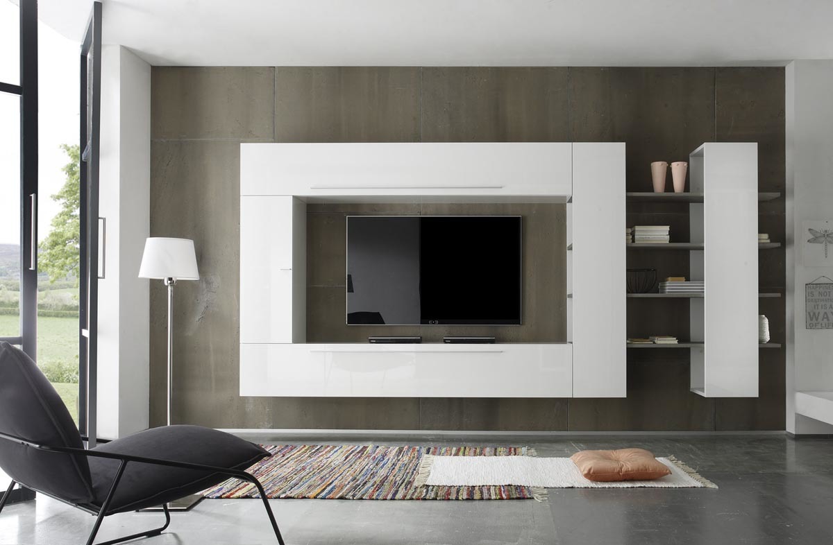 Salon tv contemporain: meuble bibliotheque tv contemporain. meuble ...
