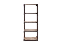 Etag&egrave;re bois massif et m&eacute;tal industrielle ATELIER
