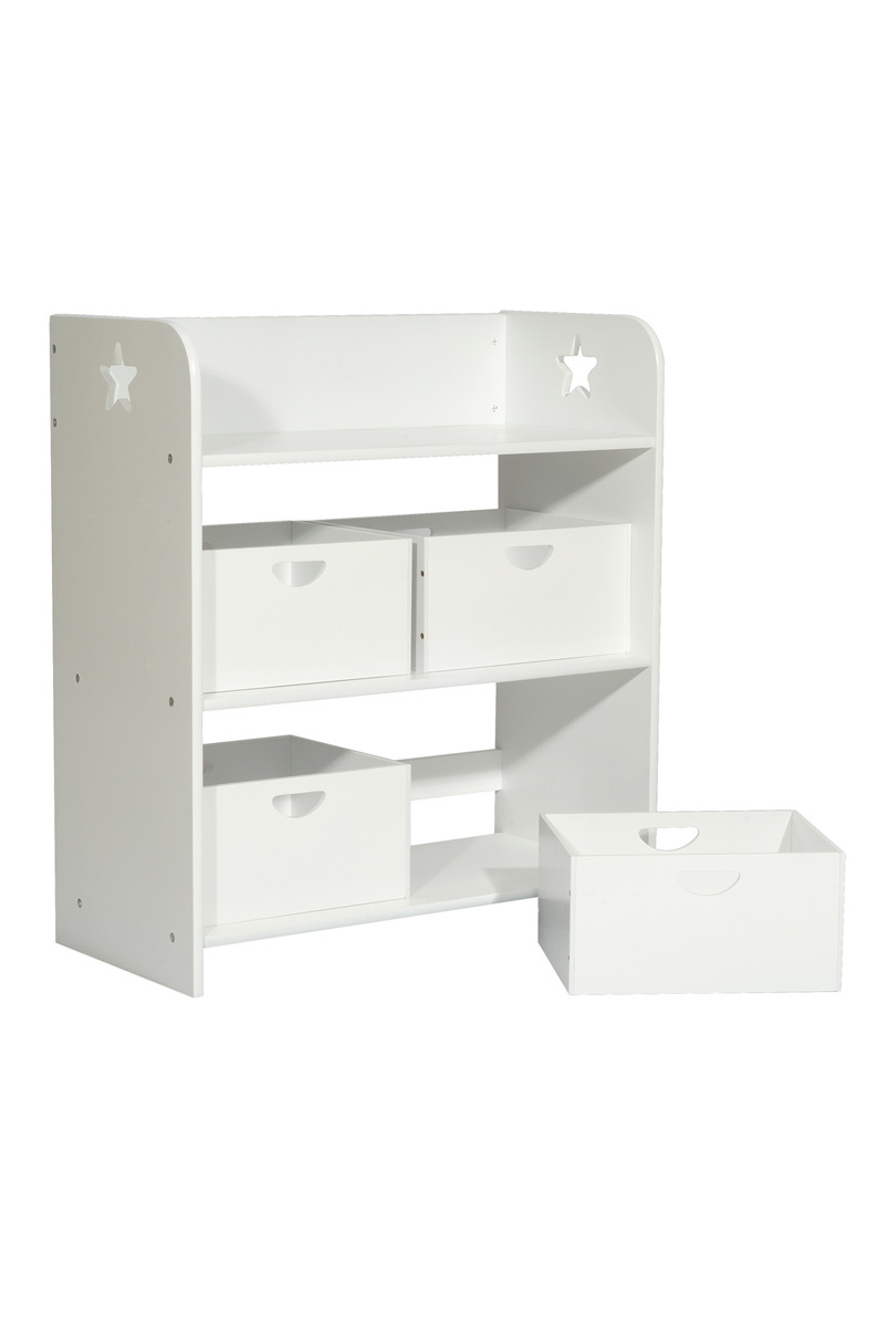 Etag&egrave;re  de rangement enfant 4 bacs ETOILE