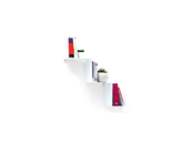 Etag&egrave;re design m&eacute;tal blanche ZIG ZAG