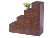Etag&egrave;re escalier, meuble de rangement  acajou RADJAH