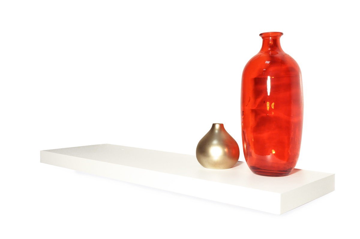 Etag&egrave;re murale blanche design 80 cm Manhattan