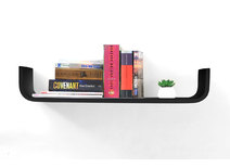 Etag&egrave;re murale design noire MAYA