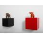 Etag&egrave;re murale design rouge CUBIK