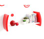 Etag&egrave;re murale design rouge TELLA