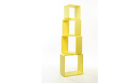 Etag&egrave;re Pop jaune Carr&eacute;e (lot de 4)