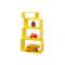 Etag&egrave;re Pop jaune rectangle (lot de 4)