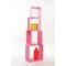 Etag&egrave;re Pop rose carr&eacute;e (lot de 4)