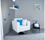 Fauteuil  blanc pivotant BOSTON
