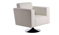 Fauteuil  blanc pivotant BOSTON