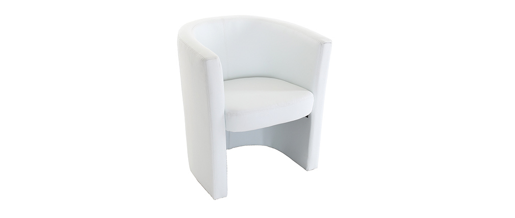 Fauteuil cabriolet blanc Pretty