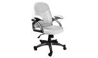 Fauteuil / chaise de bureau blanc design Enzo