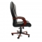 Fauteuil / chaise de bureau cuir noir Michelangelo