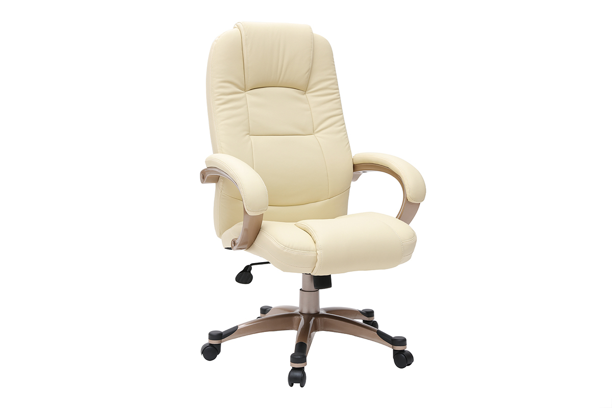 Fauteuil / chaise de bureau ivoire Toronto