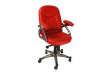 Fauteuil / chaise de bureau rouge design Enzo