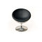 Fauteuil / chaise design r&eacute;tro argent et noir Stanley