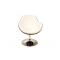 Fauteuil / chaise design r&eacute;tro blanc et noir Solly
