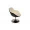 Fauteuil / chaise design r&eacute;tro blanc et noir Solly