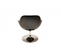 Fauteuil / chaise design r&eacute;tro blanc et noir Solly