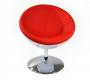 Fauteuil / chaise design r&eacute;tro blanc et rouge Stanley