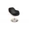 Fauteuil / chaise design r&eacute;tro noir et blanc Solly