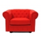 Fauteuil Chesterfield coloris rouge