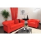 Fauteuil Chesterfield coloris rouge
