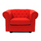 Fauteuil Chesterfield coloris rouge
