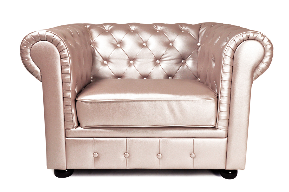 Fauteuil Chesterfield nacr&eacute; design
