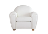 Fauteuil Club cuir blanc New Club