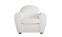 Fauteuil Club cuir blanc New Club