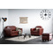 Fauteuil Club cuir marron clair - cro&ucirc;te de cuir