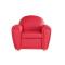 Fauteuil Club cuir rouge NEW CLUB