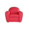 Fauteuil Club cuir rouge NEW CLUB