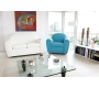 Fauteuil Club cuir turquoise NEW CLUB