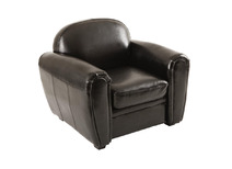 Fauteuil Club enfant en cuir noir Baby Club