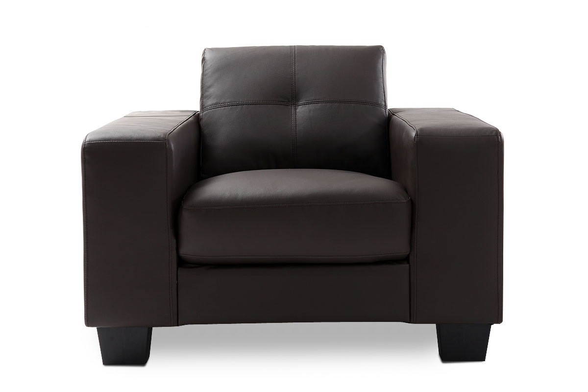 Fauteuil cuir chocolat ANDERSON