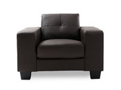 Fauteuil cuir chocolat ANDERSON