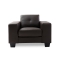 Fauteuil cuir chocolat ANDERSON