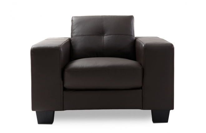 Fauteuil cuir chocolat ANDERSON