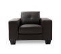 Fauteuil cuir chocolat ANDERSON