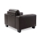 Fauteuil cuir chocolat ANDERSON