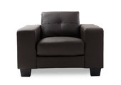 Fauteuil cuir chocolat ANDERSON