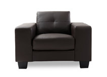 Fauteuil cuir chocolat ANDERSON