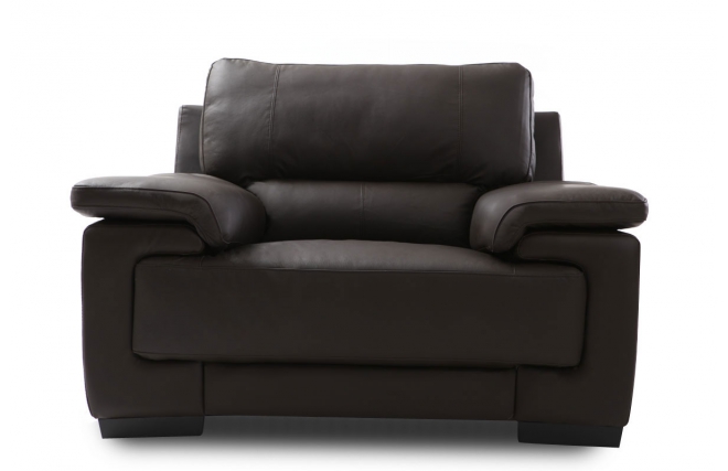 Fauteuil cuir chocolat fonc&eacute; PITTSBURGH