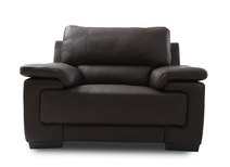 Fauteuil cuir chocolat fonc&eacute; PITTSBURGH